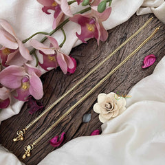 Vriksham Unique zigzag Wave Line Gold Look Alike Anklets-G20685