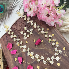 Vriksham AD Stone Floral Golden Long Neckpiece-G18117