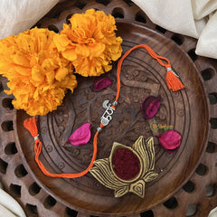 Vriksham Rakshabandhan Sliver Plated Karn Name Rakhi -RB208