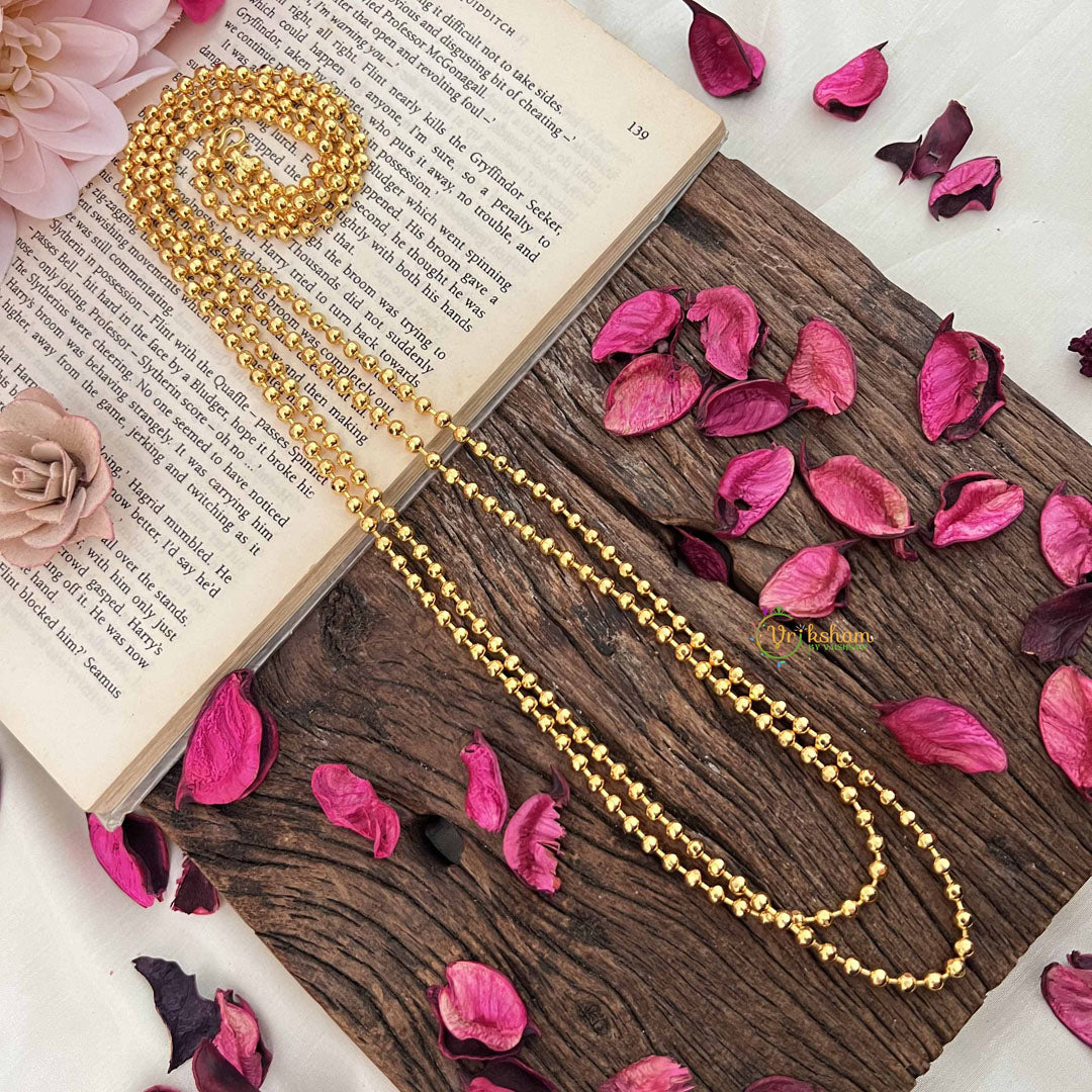 Vriksham Traditional Long Mala Design With Beads Daily Wear Chain-G20037