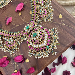 Vriksham Elegant Long Guttapusalu Neckpiece-Rice Pearls-G18115