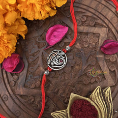 Vriksham Rakshabandhan Sliver Plated Ganesha Design Rakhi-RB186