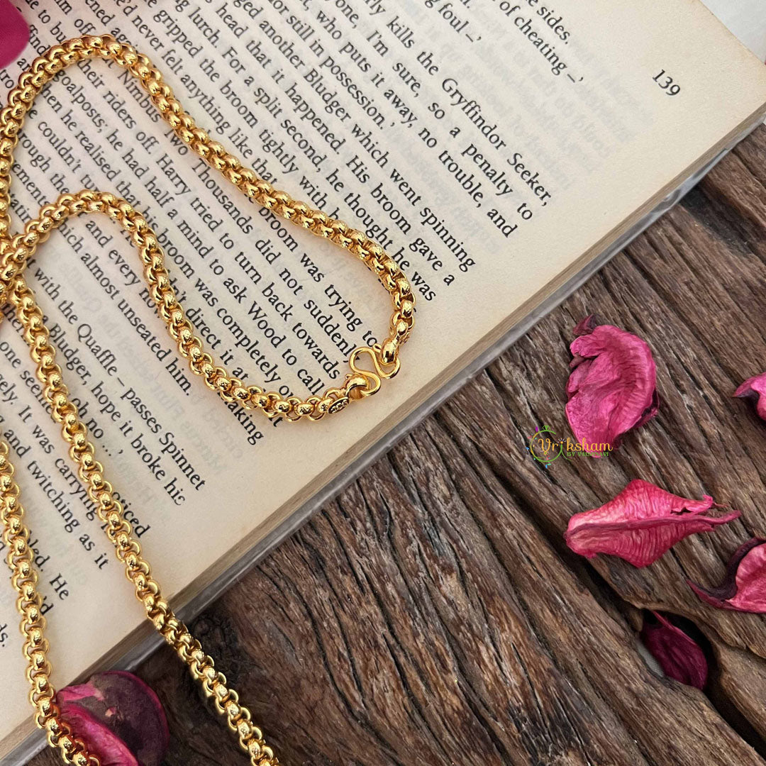 Vriksham Box Link Gold Plated Daily Wear Chain-G20040
