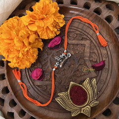 Vriksham Rakshabandhan Sliver Jagdamba Shivray Face Rakhi-RB219