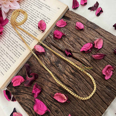 Vriksham Bold Gold-Plated Square Premium Statement Daily Wear Chain-G20051