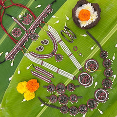 Vriksham Classic Full Bridal Traditional Kemp Jewelry Combo Bridal Set-G21402