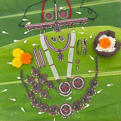 Vriksham Classic Full Bridal Traditional Kemp Jewelry Combo Bridal Set-G21402