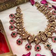 Elegant 1 gm Gold Peacock Floral Neckpiece-G14333