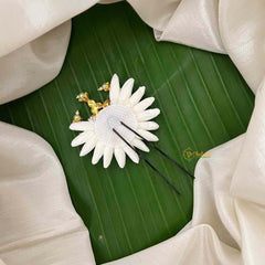 Vriksham Jasmine Bud & bHalf Moon Kemp Stone U-Pin Flower Accessories-KH1272