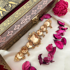 Elegant 1 gm Gold AD Stone Floral Choker-G14319