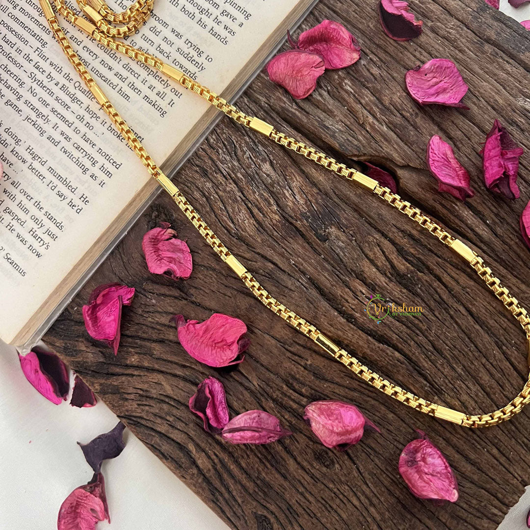 Vriksham Stylish Gold-Toned Long Chain for Daily Wear Chain-G20027
