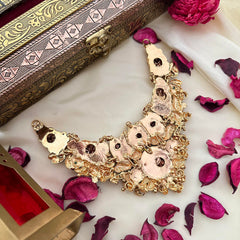 Premium 1 gm Gold Peacock Lakshmi Neckpiece-G14317