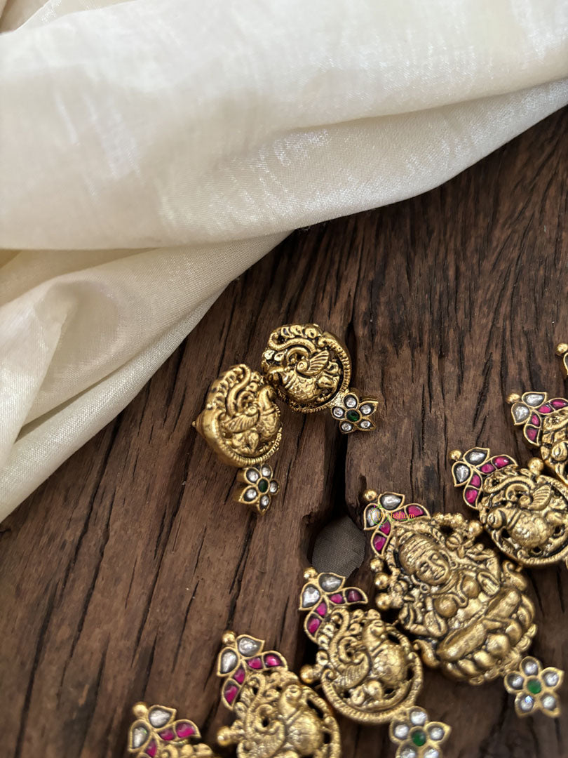 Premium Jadau Kundan Lakshmi High Neck Choker- NO BEAD  -J1824