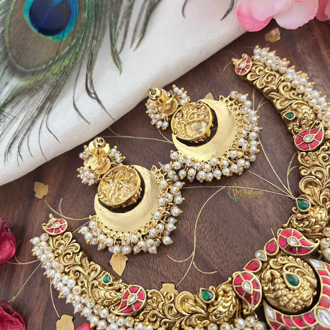 Vriksham Unique Maanga Chandbali Pendant Neckpiece-Pearls-G18150
