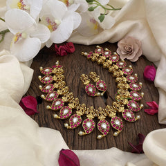Vriksham Exclusive Lakshmi Manga Jadau Kundan Short Neckpiece-J2622