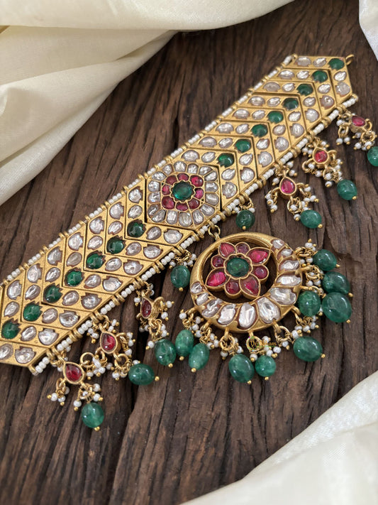 Premium Jadau Kundan High Neck Choker -J1826