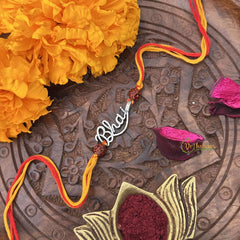 Vriksham Rakshabandhan Sliver Plated Bhai Name Rakhi-RB170