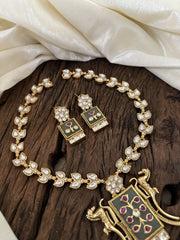 Designer Jadau Kundan Short Neckpiece -J1858