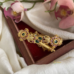 Antique Floral Gold Look Alike AD Stone Bangle Set - G11754