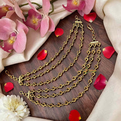 Vriksham Antique Gold Finish 3-Layer Spiral Motif Maatil-G21419