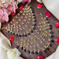 Vriksham Bridal 5-Layer Royale Stone & Pearls Droplet Purple Bead Maatil-G21418