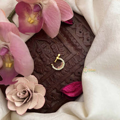 Vriksham Chand Bali Style Press Naths/Nose Pin-Red White-G20733