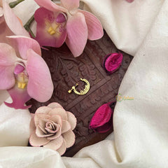 Vriksham Chand Bali Style Press Naths/Nose Pin-Red White & Green-G20732