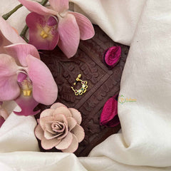 Vriksham Floral Design Press Naths/Nose Pin-Red Green & White-G20759