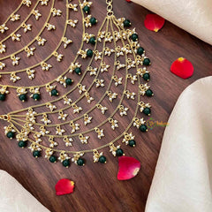 Vriksham Bridal 5-Layer Royale Stone & Pearls Droplet Green Bead Maatil-G21416