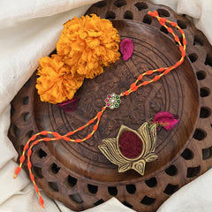Rakshabandhan Jadau Kundan Rakhi -Flower -RB131