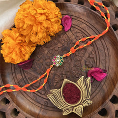 Rakshabandhan Jadau Kundan Rakhi -Flower -RB131