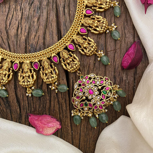 Vriksham Lakshmi Jadau Kundan Short Neckpiece-J2595