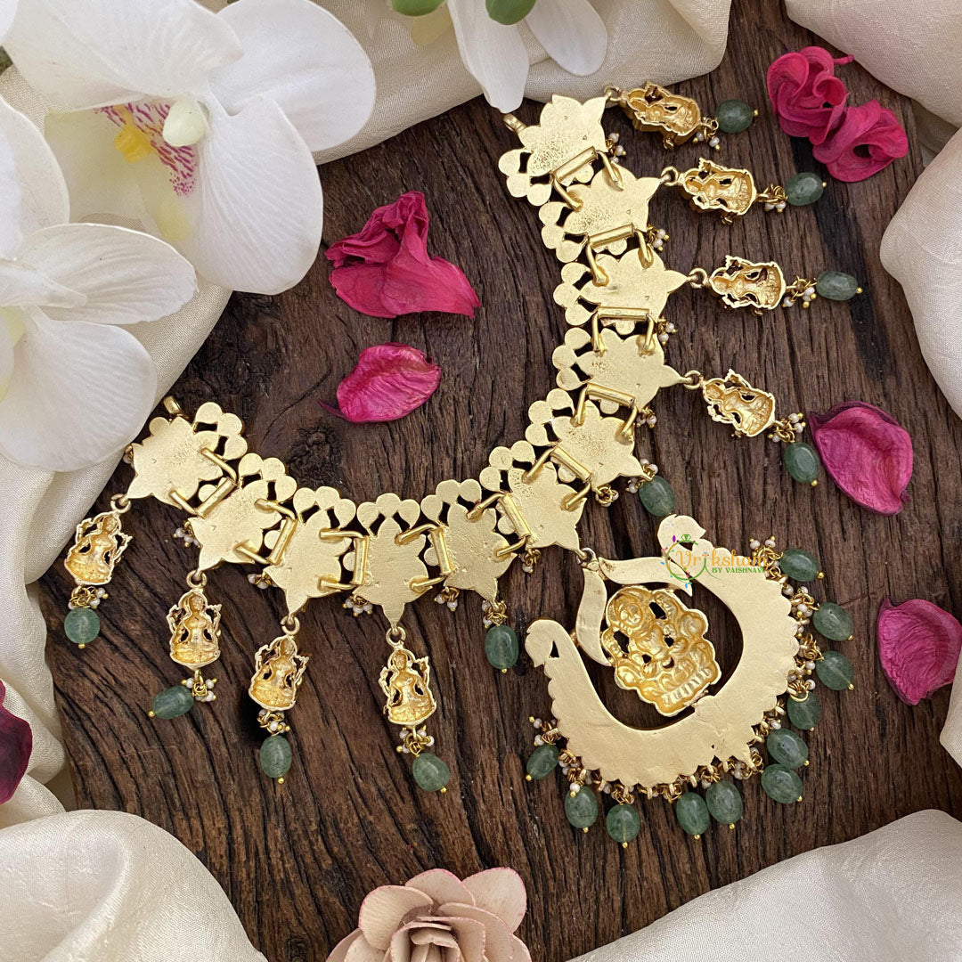 Vriksham Lakshmi Pendant Jadau Kundan Short Neckpiece-J2593