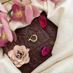 Vriksham Antique Zigzag Dot Style Press Naths/Nose Pin-Red-G20742