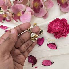 Vriksham Traditional Bridal Floral  Kundan Jadau Jhumkas-J3668