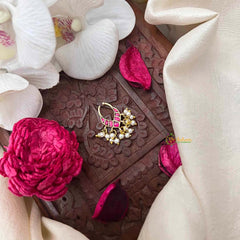 Vriksham Indian Bridal  Leaf Style Red Kundan Jadau Septum Ring-J4090