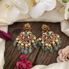 Vriksham Elegant Half Moon Jadau Kundan Jhumka-J2604