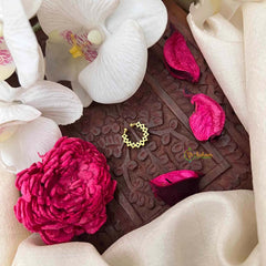 Vriksham Traditional Round Stone Style Septum Ring- Red White & Green-G21465