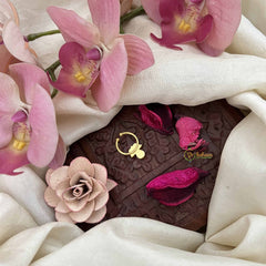 Vriksham Trio Shape  Gold-Toned Kundan Jadau With White Red & Green Septum Ring-J3891