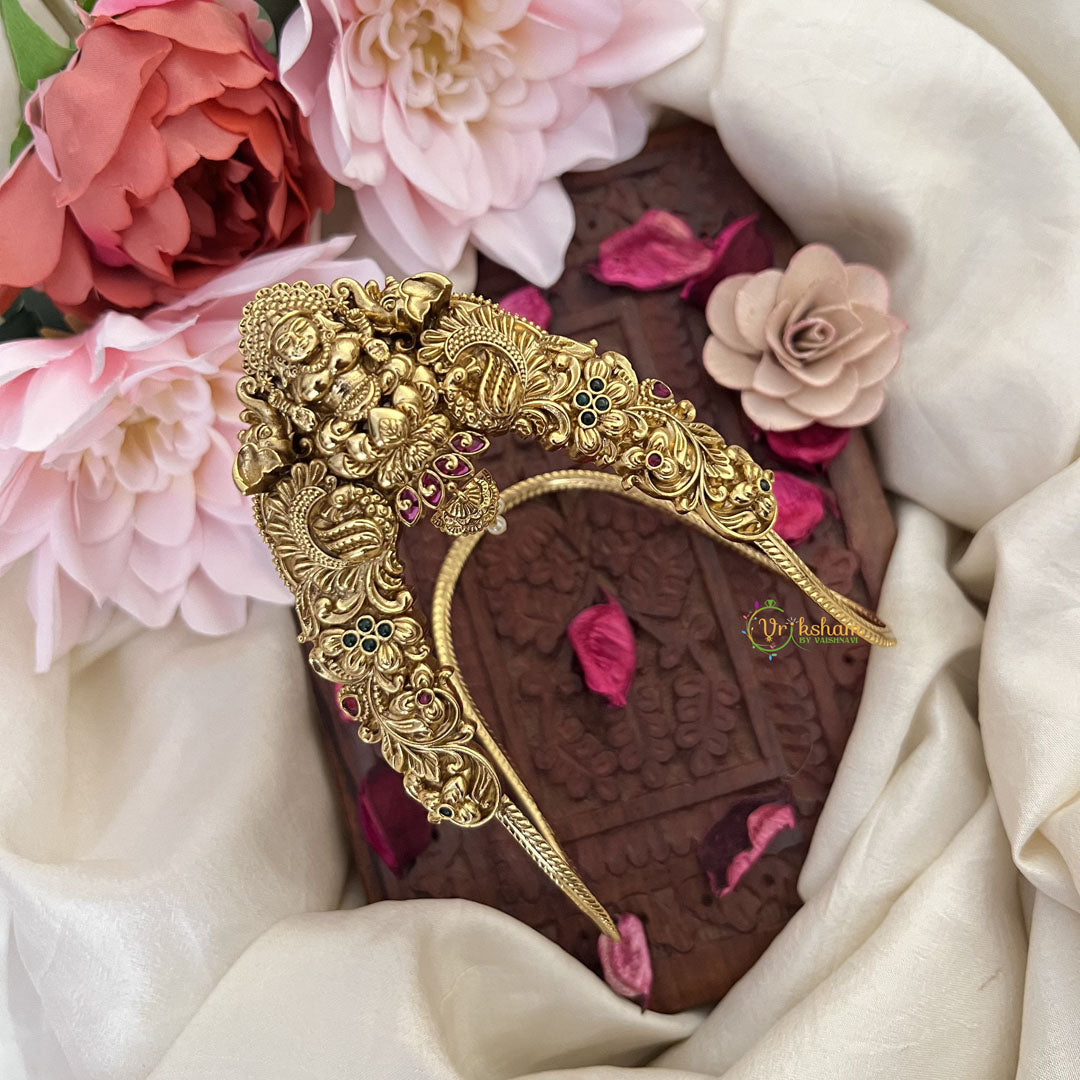 Vriksham Gold Dual Peacock Lakshmi Vangi / Armlets-Jhumka-G18160