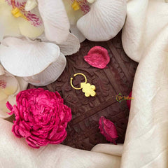 Vriksham Indian Ethnic Style Red Green & White Kundan Jadau Septum Ring-J4076