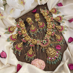 Vriksham Lakshmi with Peacock Jadau Kundan Short Neckpiece-J2586