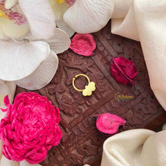 Vriksham Butterfly Style Green Red & White Kundan Jadau Septum Ring-J4084