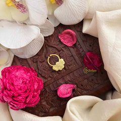 Vriksham Floral Style Green Red & White Kundan Jadau Septum Ring-J4085