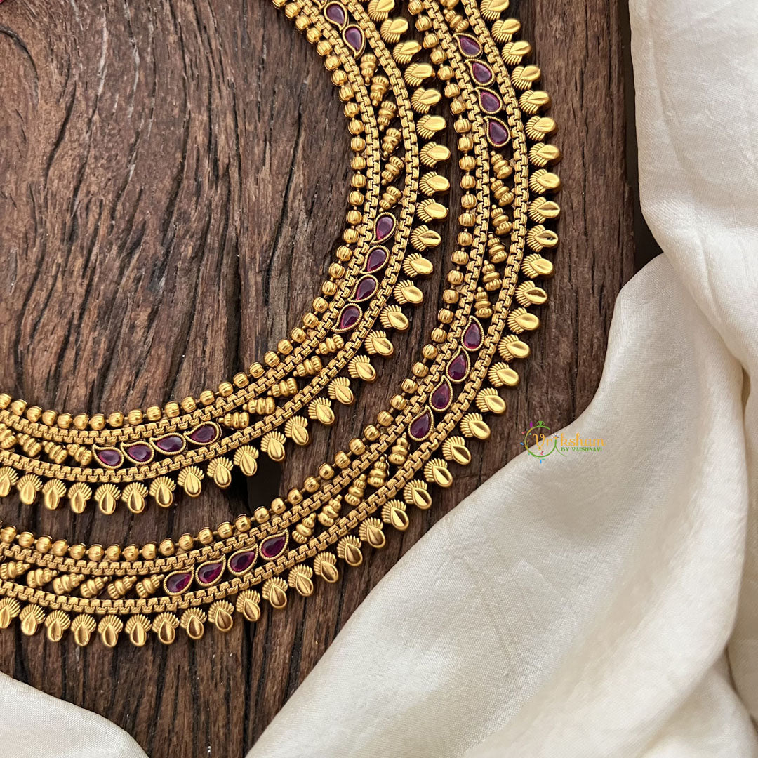 Vriksham Designer Gold Look Alike Floral Bridal Anklets-G19080