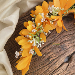 Vriksham Orange Floral With Beads Veni-Flower Accessory-H875