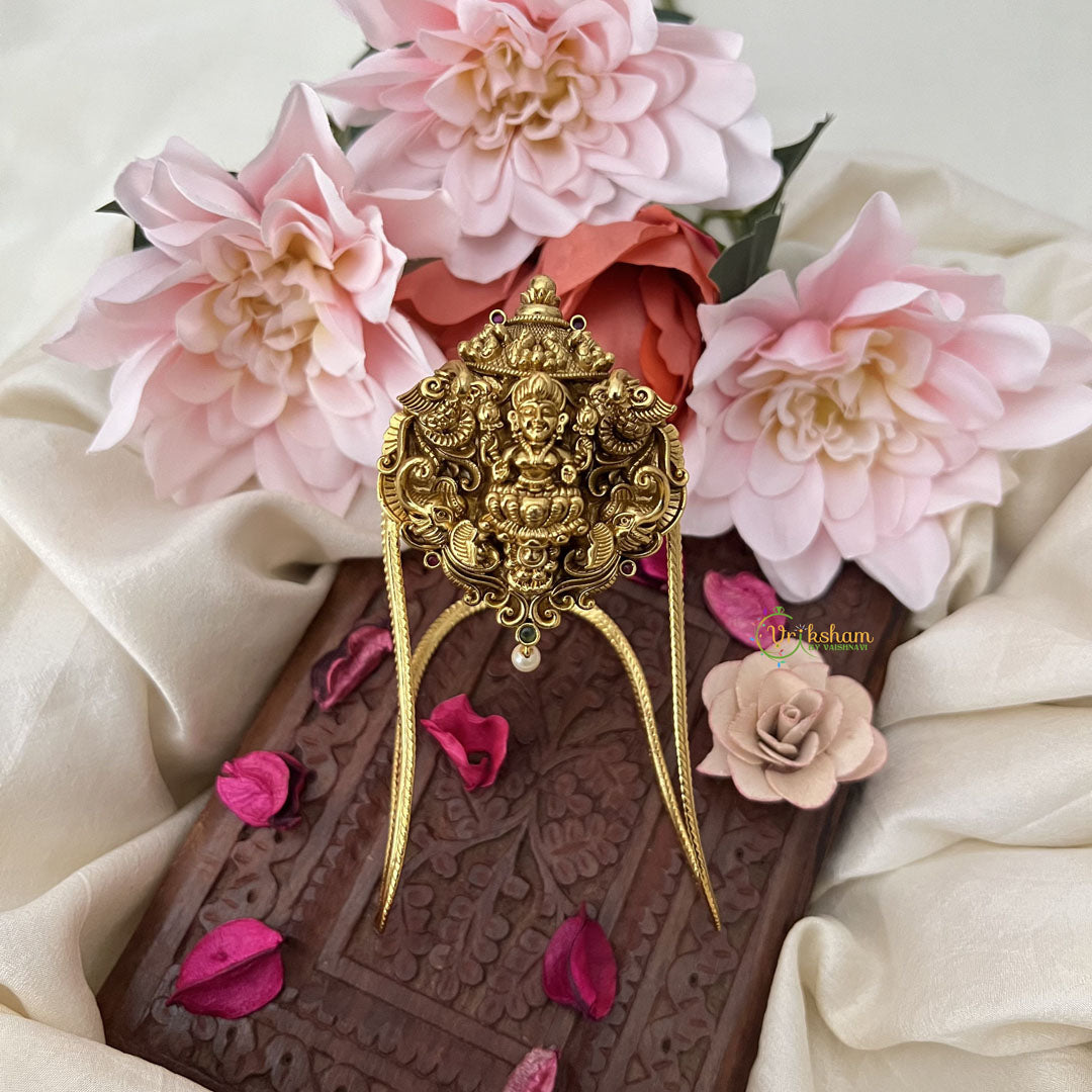 Vriksham Gold Elephant Trunk up Lakshmi  Vangi / Armlets-Pearl-G18155
