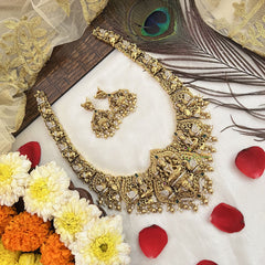 Vriksham Designer Nakshi Bridal Temple Long Haram-Gold Bead-G19139