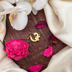 Vriksham Peacock Style Green  Red & White Kundan Jadau Press Naths/Nose Pin-J4093