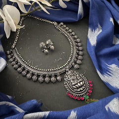 Premium Silver Alike Lakshmi Neckpiece-S786